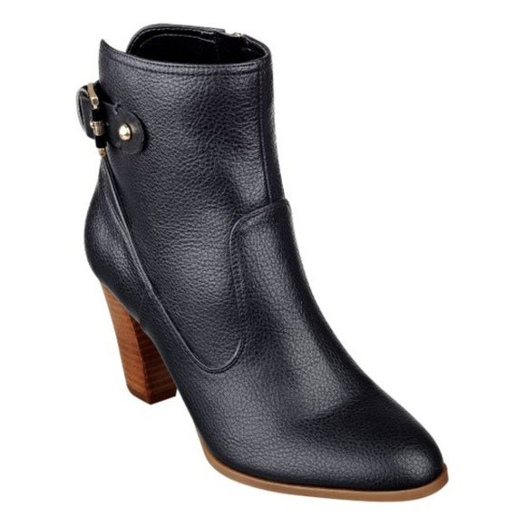 Tommy Hilfiger Black & Brown Ankle Boots - Size 7 - Picture 1 of 6